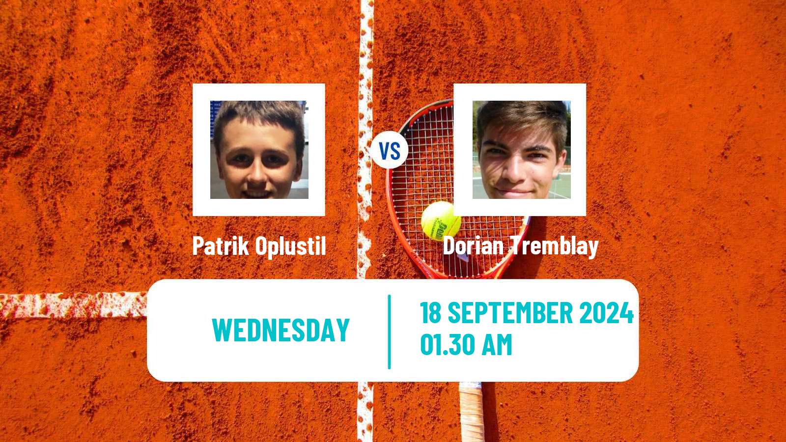 Tennis ITF M15 Tehran 3 Men 2024 Patrik Oplustil - Dorian Tremblay