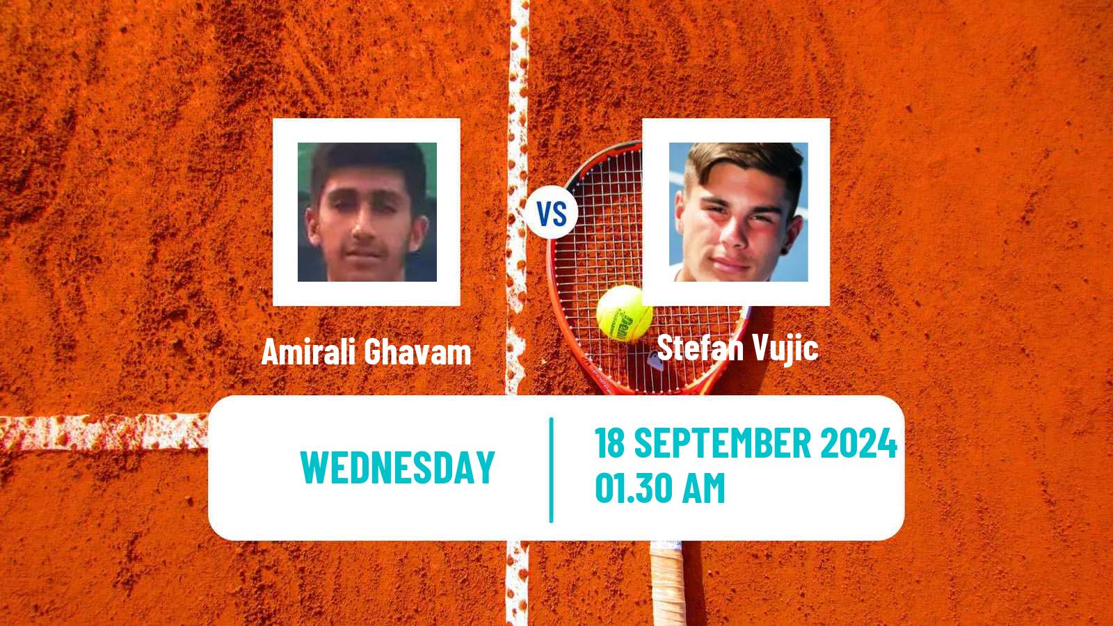 Tennis ITF M15 Tehran 3 Men 2024 Amirali Ghavam - Stefan Vujic