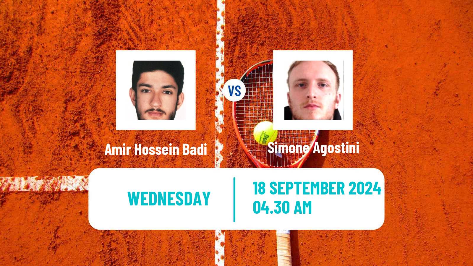 Tennis ITF M15 Tehran 3 Men 2024 Amir Hossein Badi - Simone Agostini