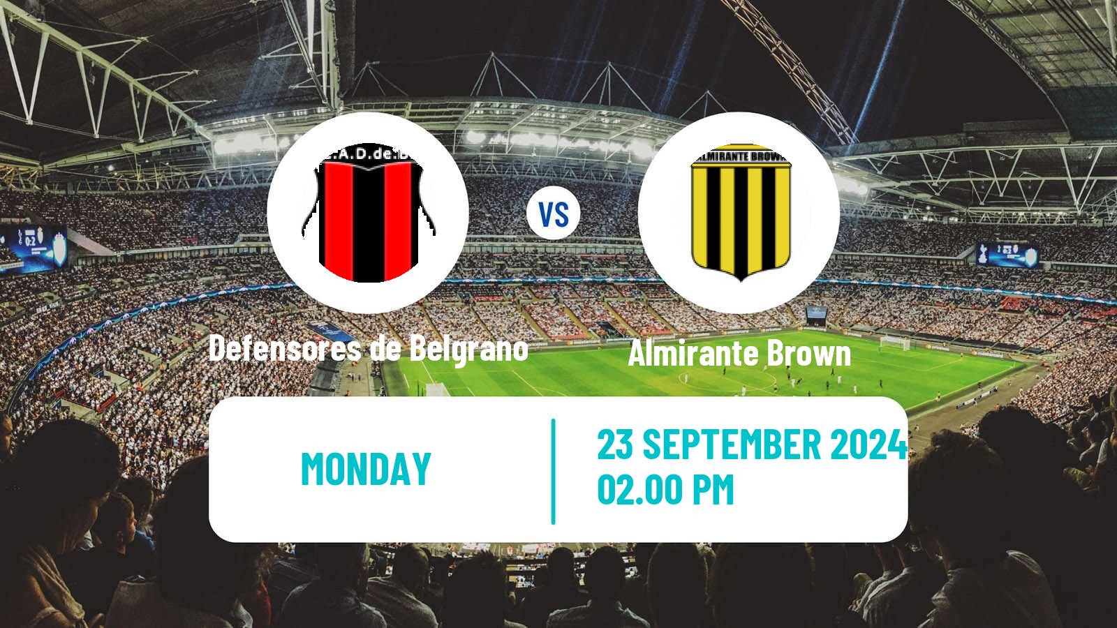 Soccer Argentinian Primera Nacional Defensores de Belgrano - Almirante Brown