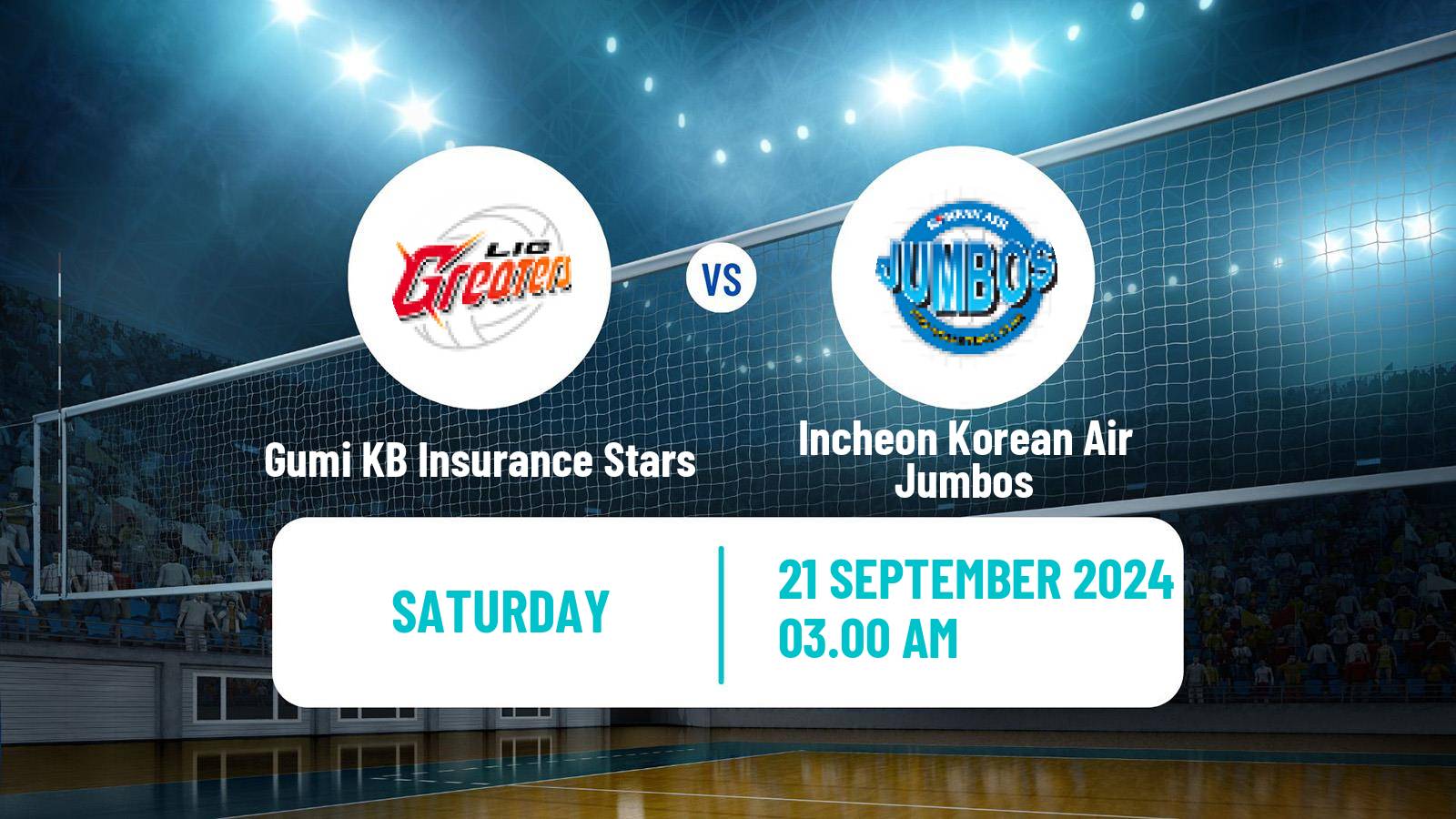 Volleyball South Korean KOVO Cup Volleyball Gumi KB Insurance Stars - Incheon Korean Air Jumbos