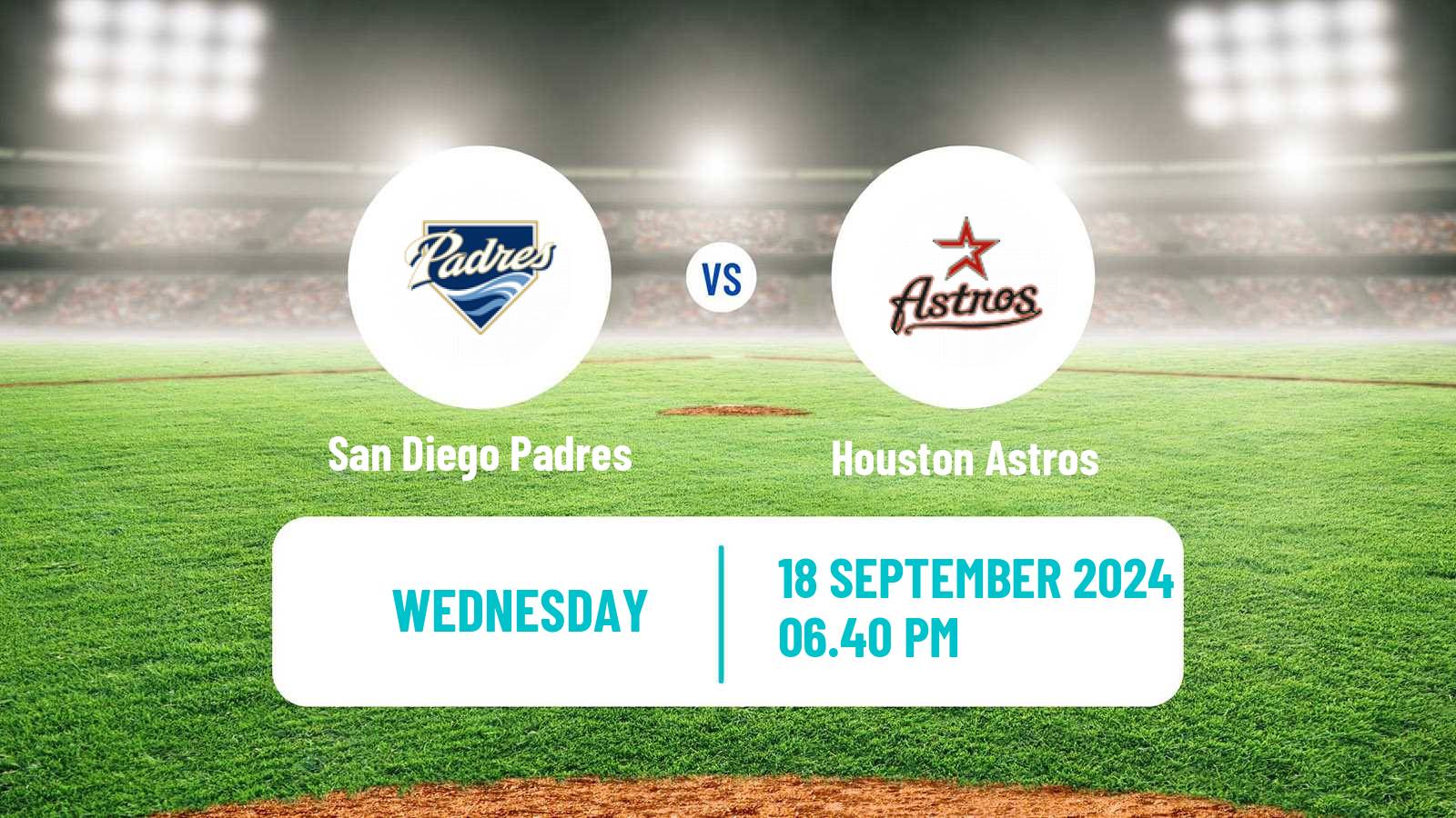 Baseball MLB San Diego Padres - Houston Astros