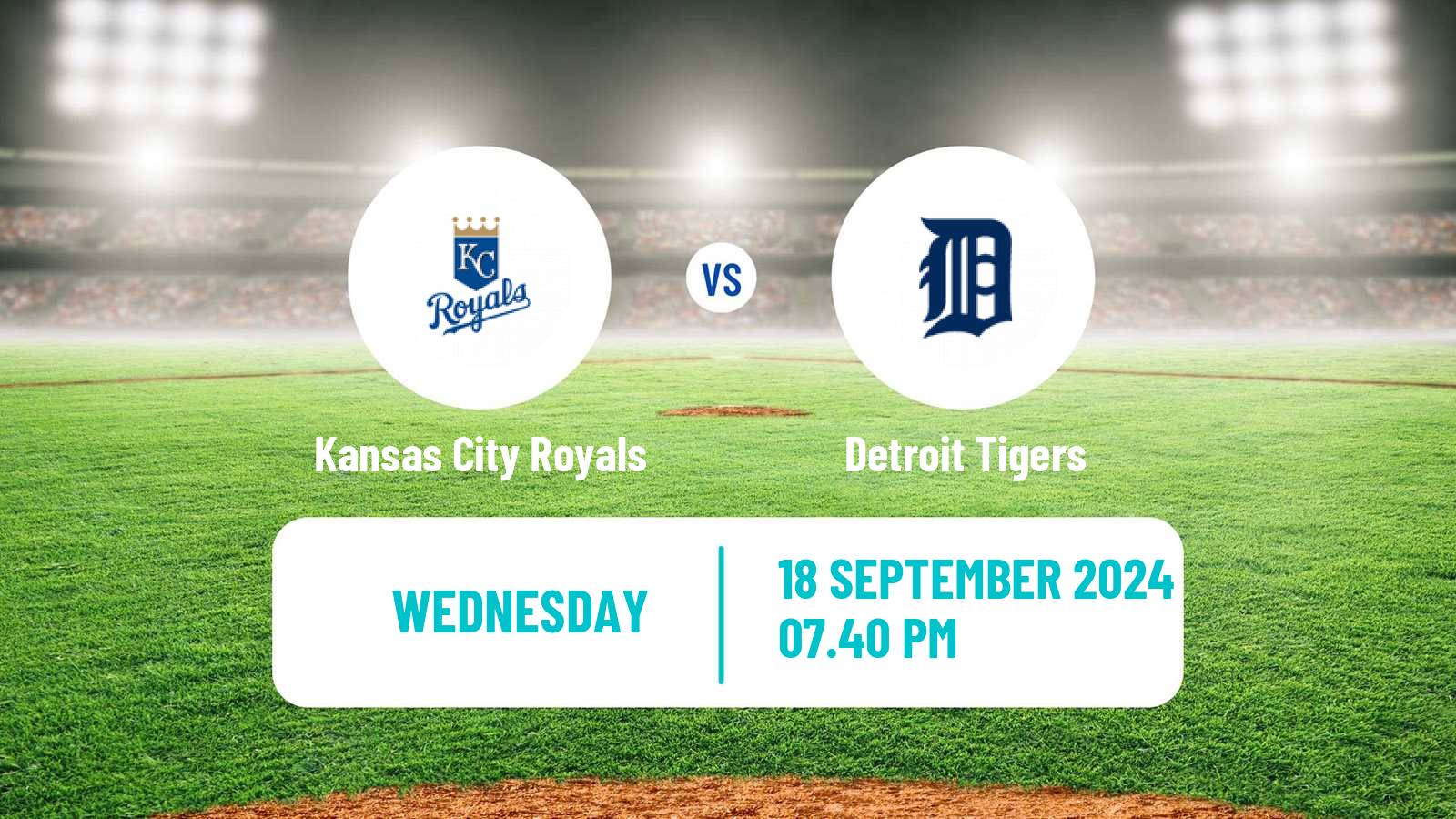 Baseball MLB Kansas City Royals - Detroit Tigers