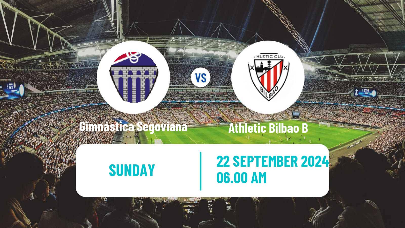 Soccer Spanish Primera RFEF Group 1 Gimnástica Segoviana - Athletic Bilbao B