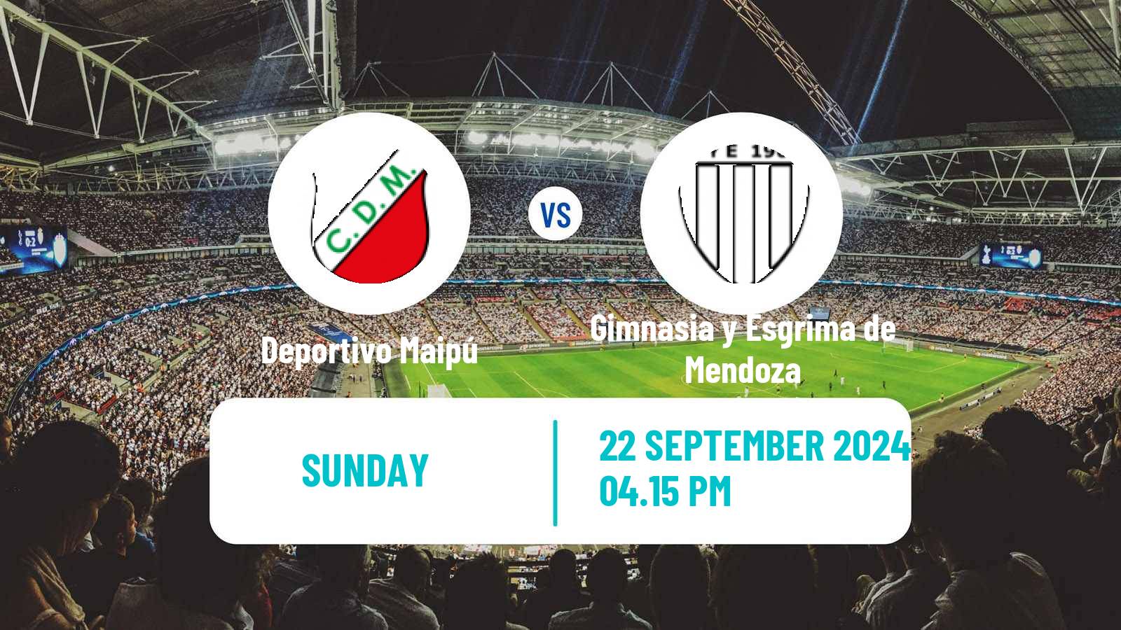 Soccer Argentinian Primera Nacional Deportivo Maipú - Gimnasia y Esgrima de Mendoza