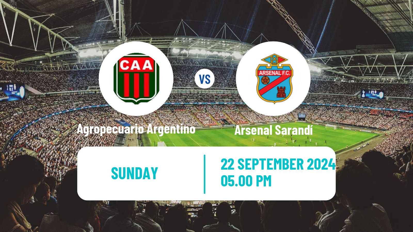 Soccer Argentinian Primera Nacional Agropecuario Argentino - Arsenal Sarandí