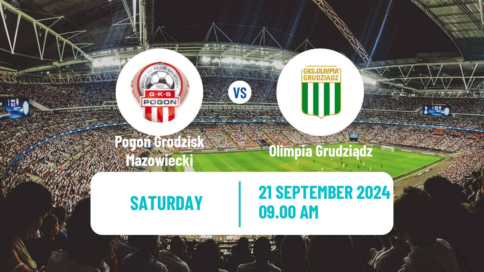 Soccer Polish Division 2 Pogoń Grodzisk Mazowiecki - Olimpia Grudziądz