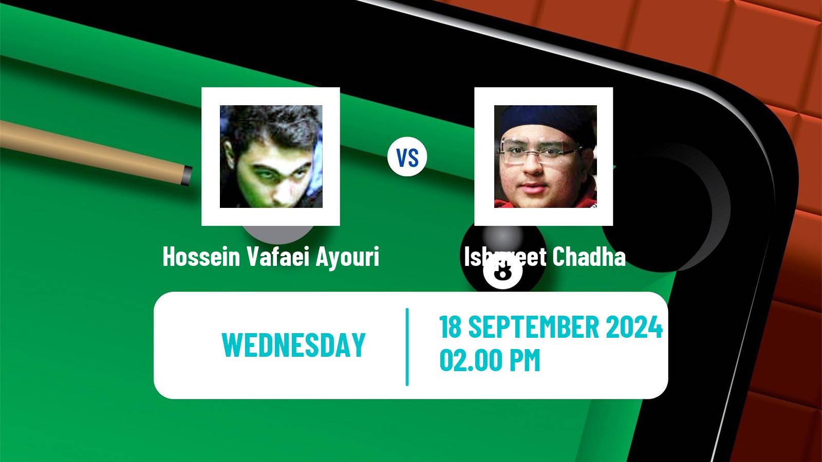 Snooker English Open Hossein Vafaei Ayouri - Ishpreet Chadha