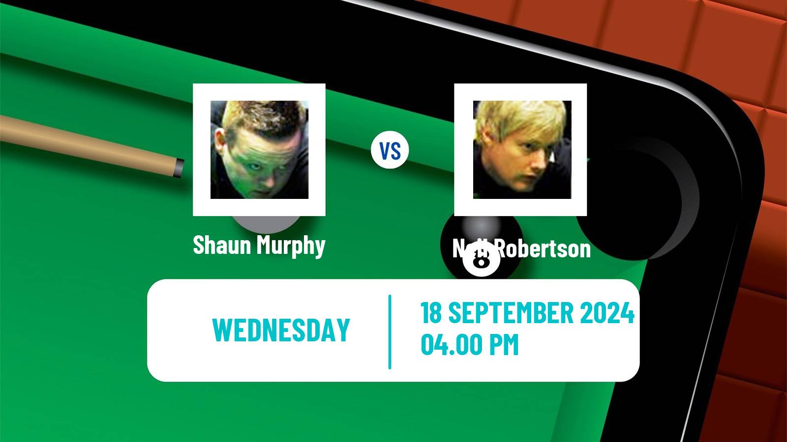 Snooker English Open Shaun Murphy - Neil Robertson