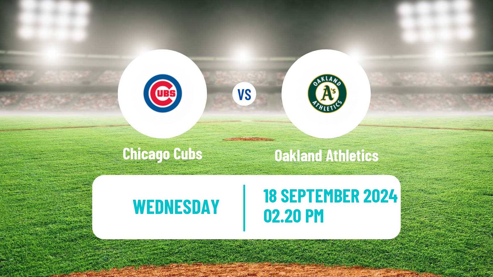 Baseball MLB Chicago Cubs - Oakland Athletics