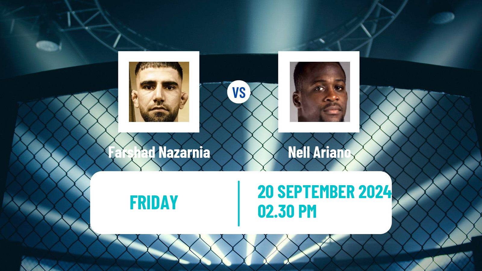 MMA Light Heavyweight Cage Warriors Men Farshad Nazarnia - Nell Ariano