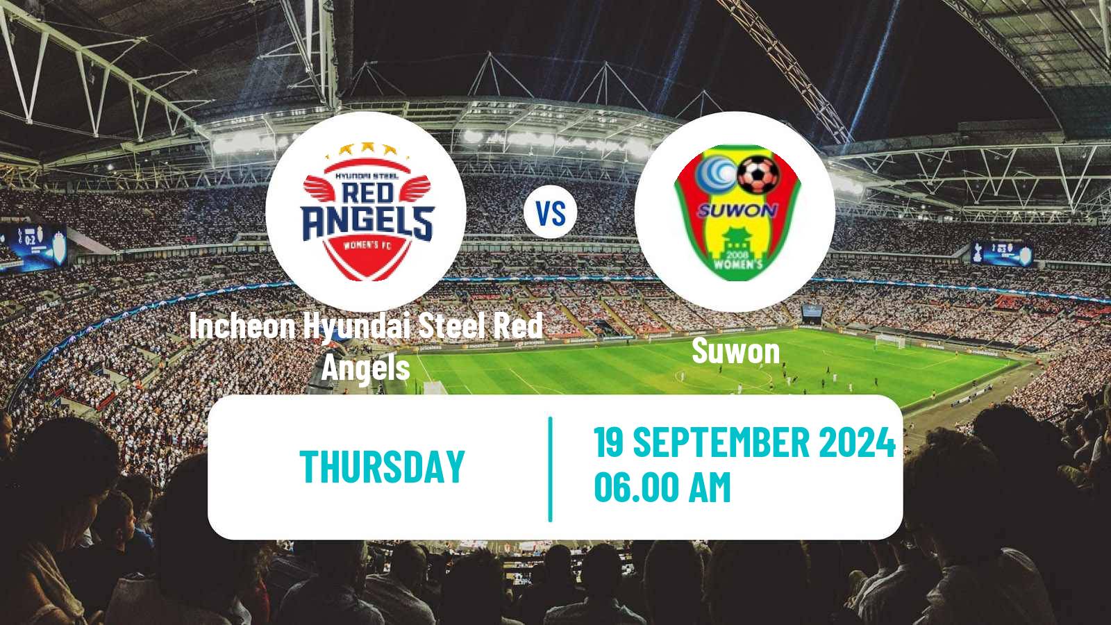 Soccer South Korean WK League Incheon Hyundai Steel Red Angels - Suwon