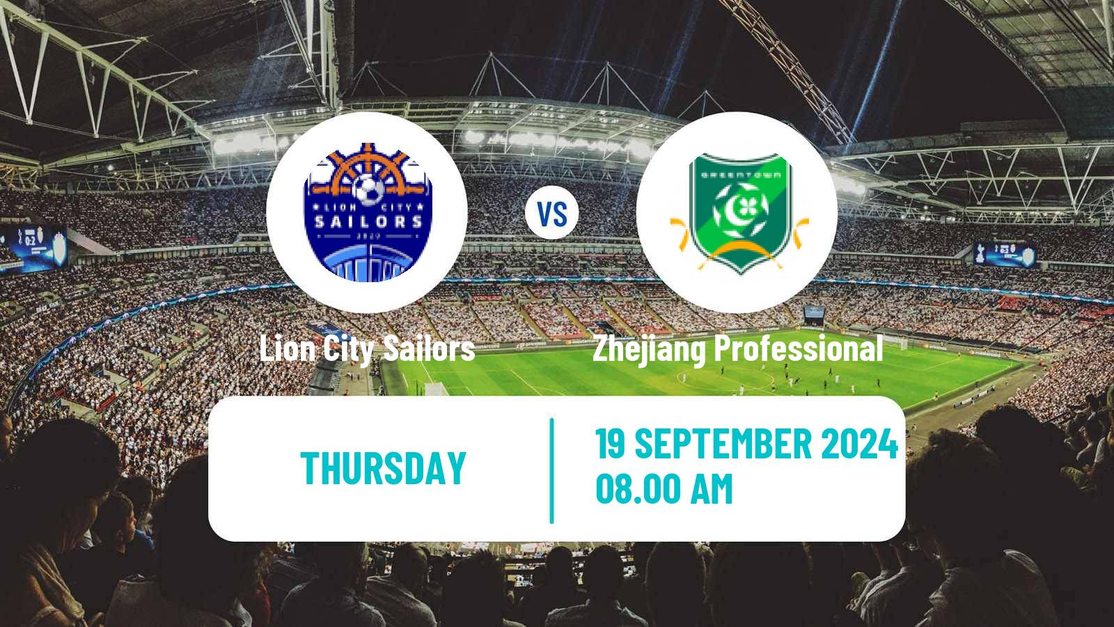 Soccer AFC Champions League 2 Lion City Sailors - Zhejiang Professional