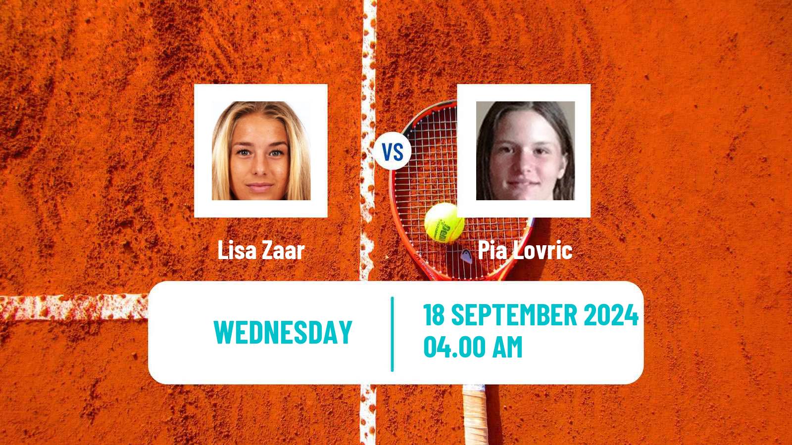 Tennis ITF W35 Santa Margherita Di Pula 7 Women Lisa Zaar - Pia Lovric