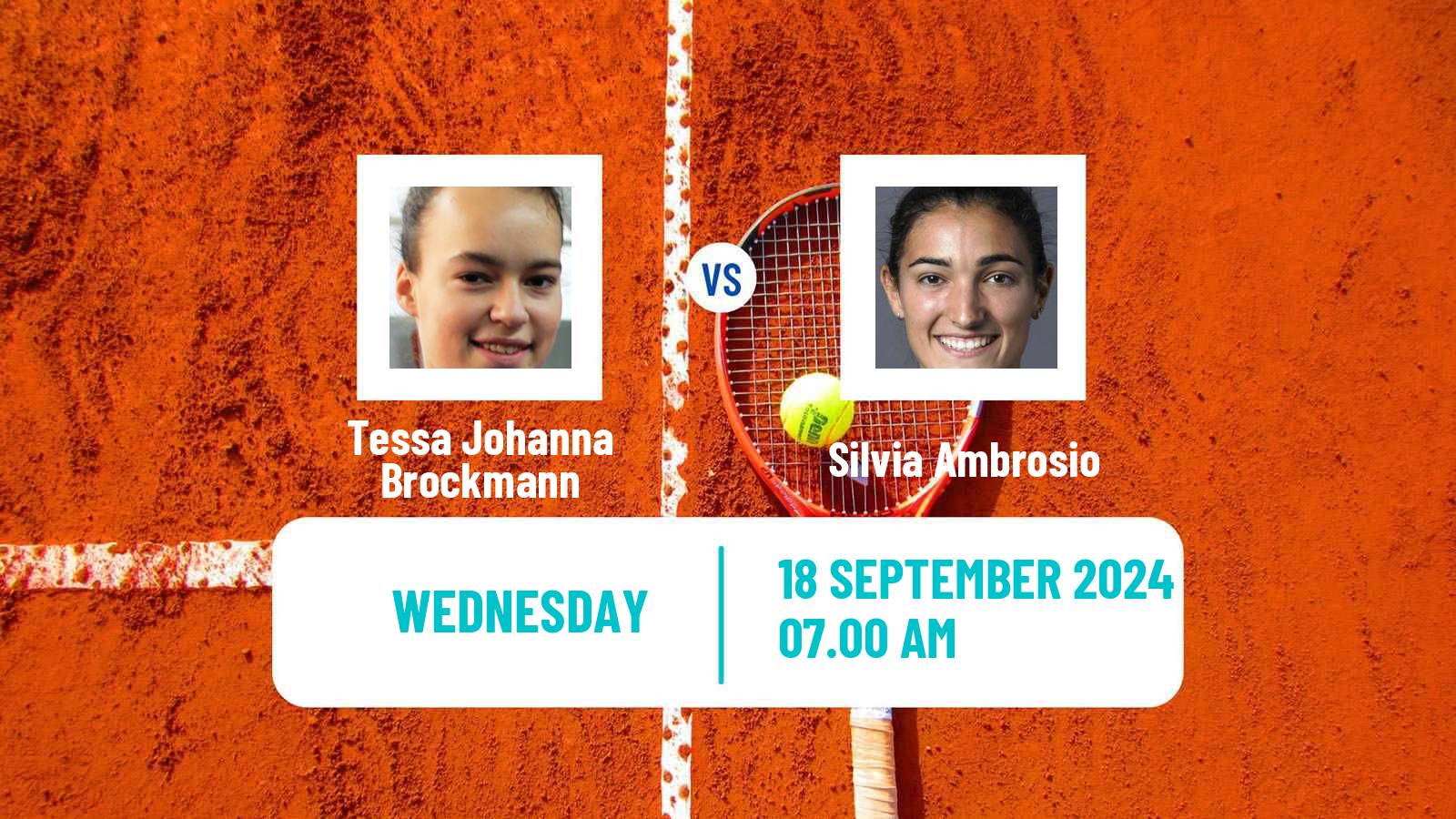 Tennis ITF W35 Santa Margherita Di Pula 7 Women Tessa Johanna Brockmann - Silvia Ambrosio