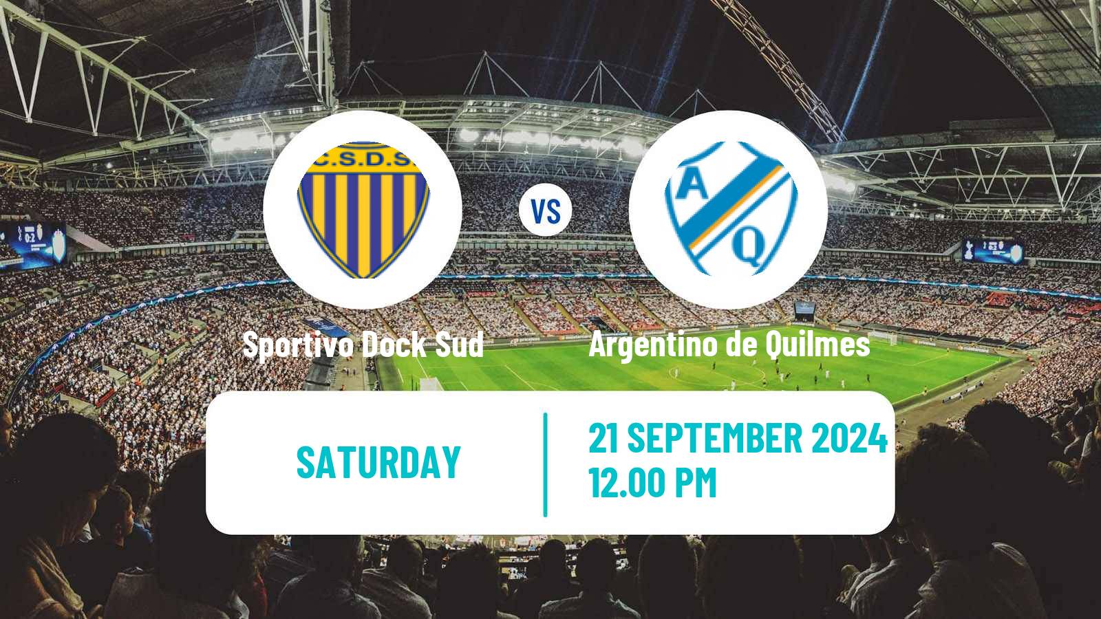 Soccer Argentinian Primera B Sportivo Dock Sud - Argentino de Quilmes