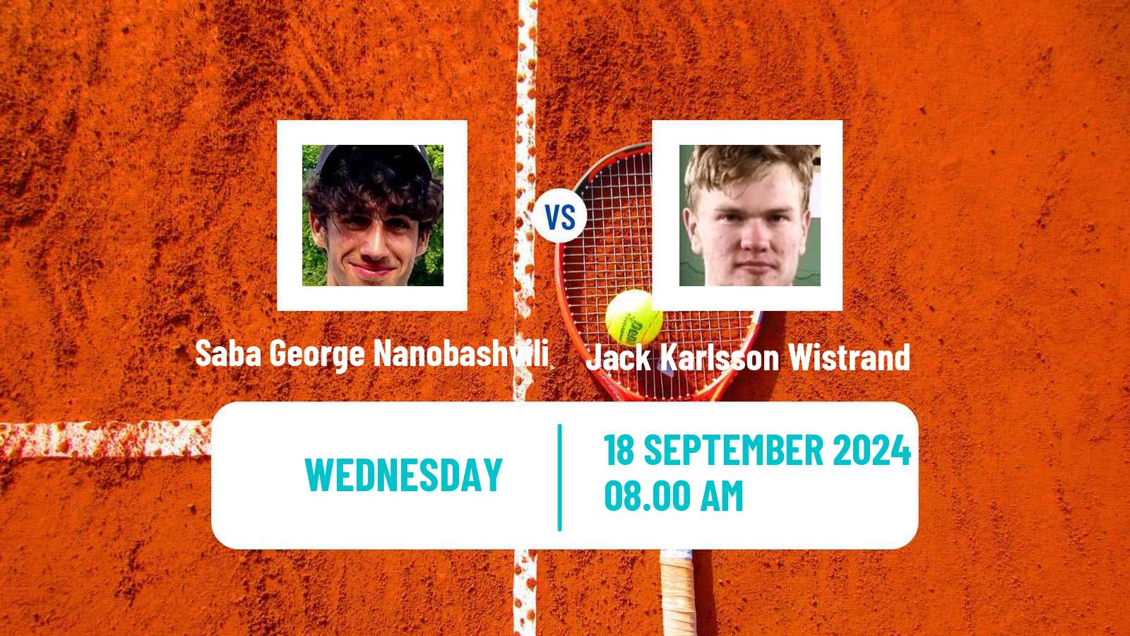 Tennis ITF M15 Vaxjo Men Saba George Nanobashvili - Jack Karlsson Wistrand