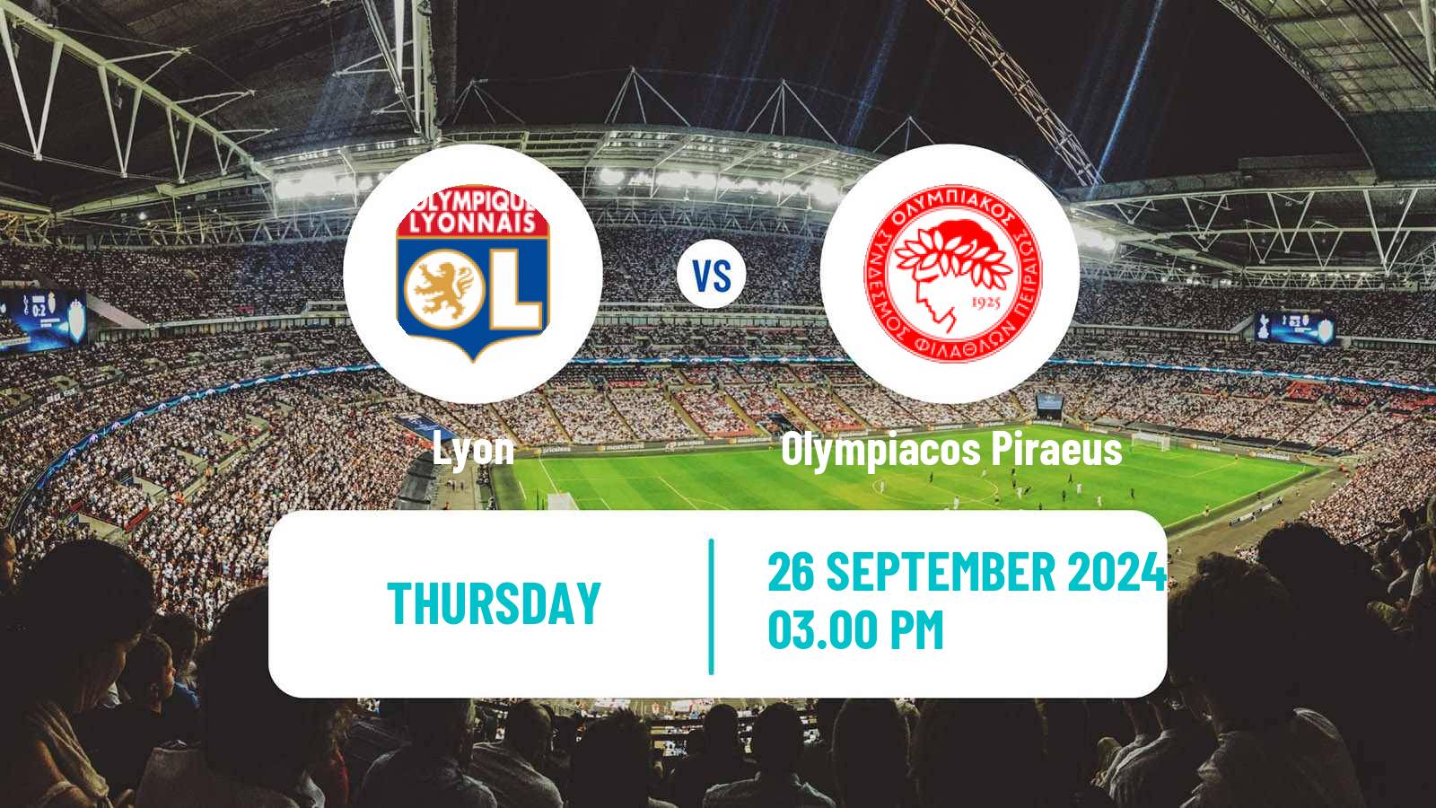 Soccer UEFA Europa League Lyon - Olympiacos Piraeus