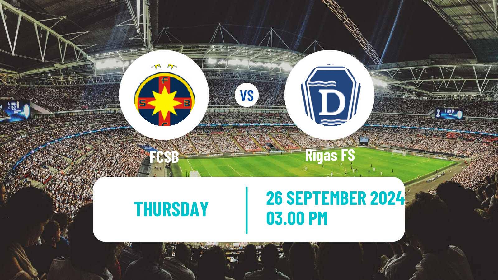 Soccer UEFA Europa League FCSB - Rīgas FS