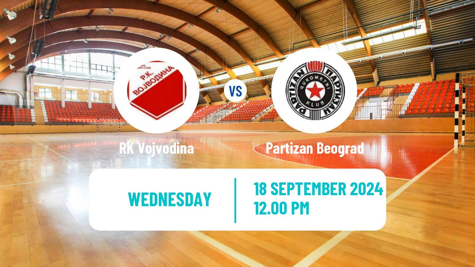 Handball Serbian Superliga Handball RK Vojvodina - Partizan Beograd