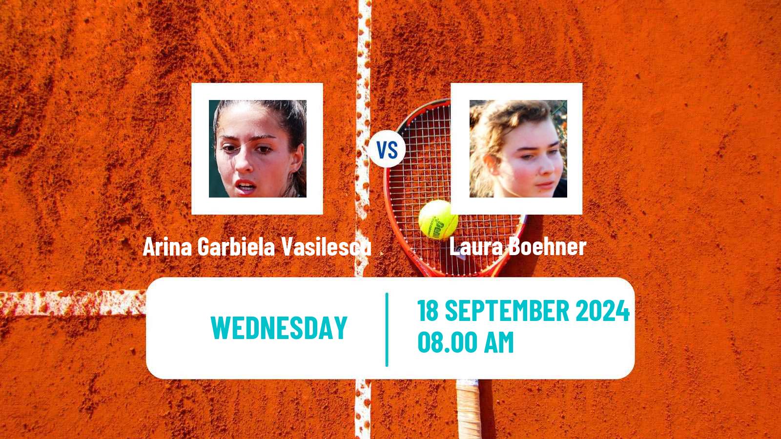 Tennis ITF W15 Nogent Sur Marne Women Arina Garbiela Vasilescu - Laura Boehner