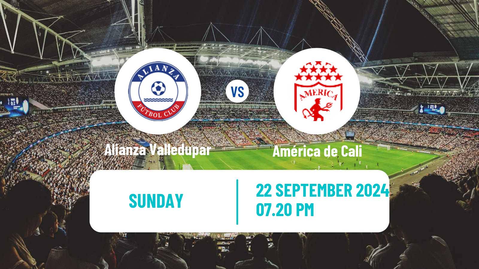 Soccer Colombian Primera A Alianza Valledupar - América de Cali