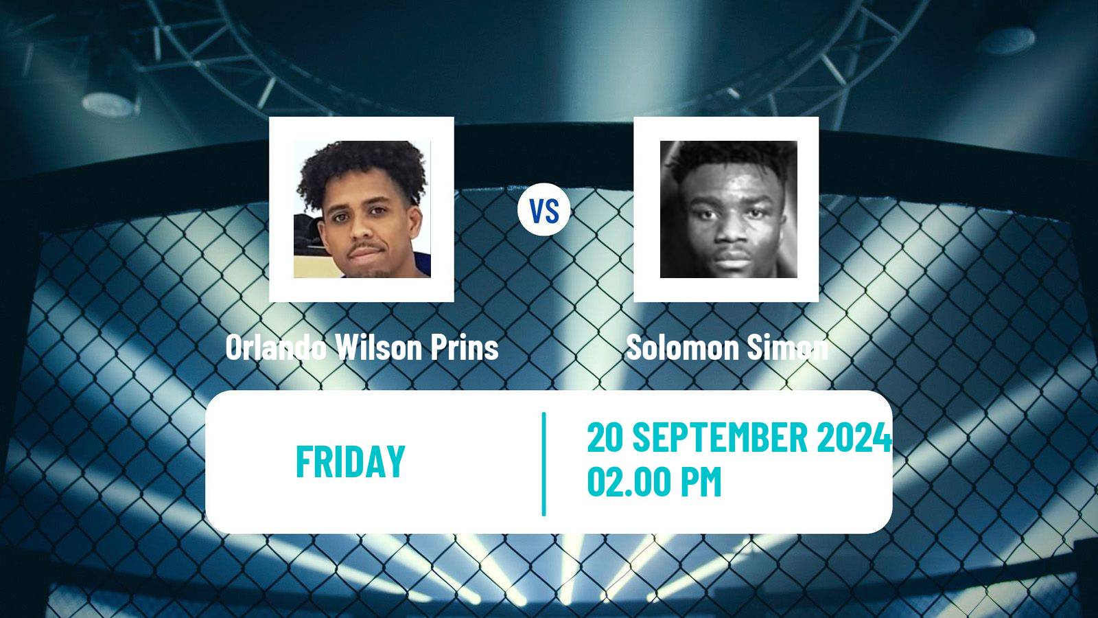 MMA Featherweight Cage Warriors Men Orlando Wilson Prins - Solomon Simon