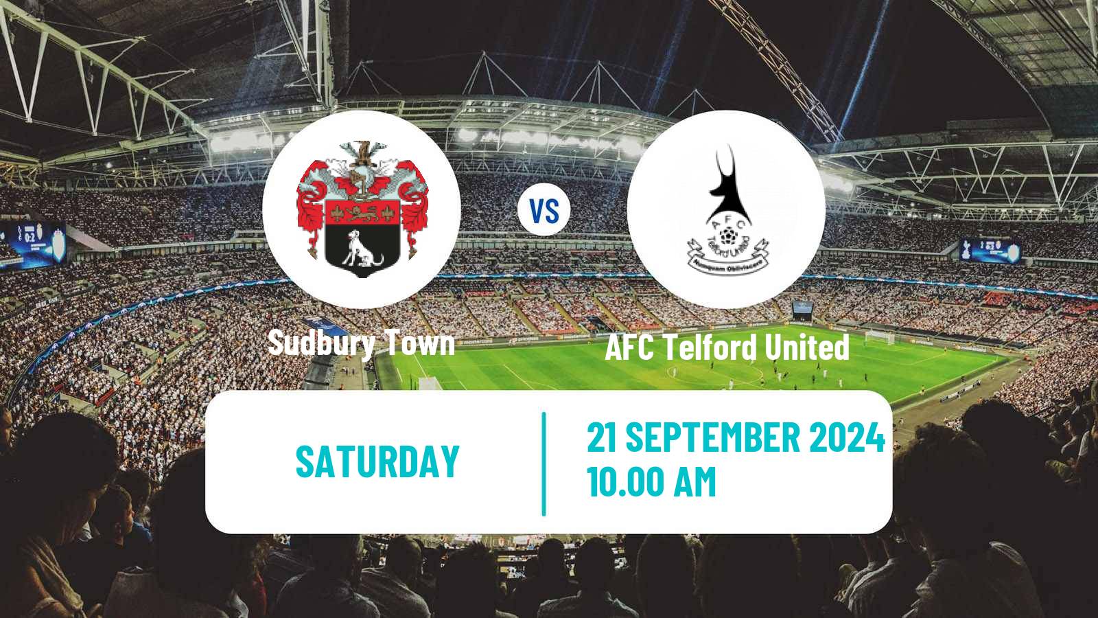 Soccer English Southern League Central Division Sudbury Town - AFC Telford United