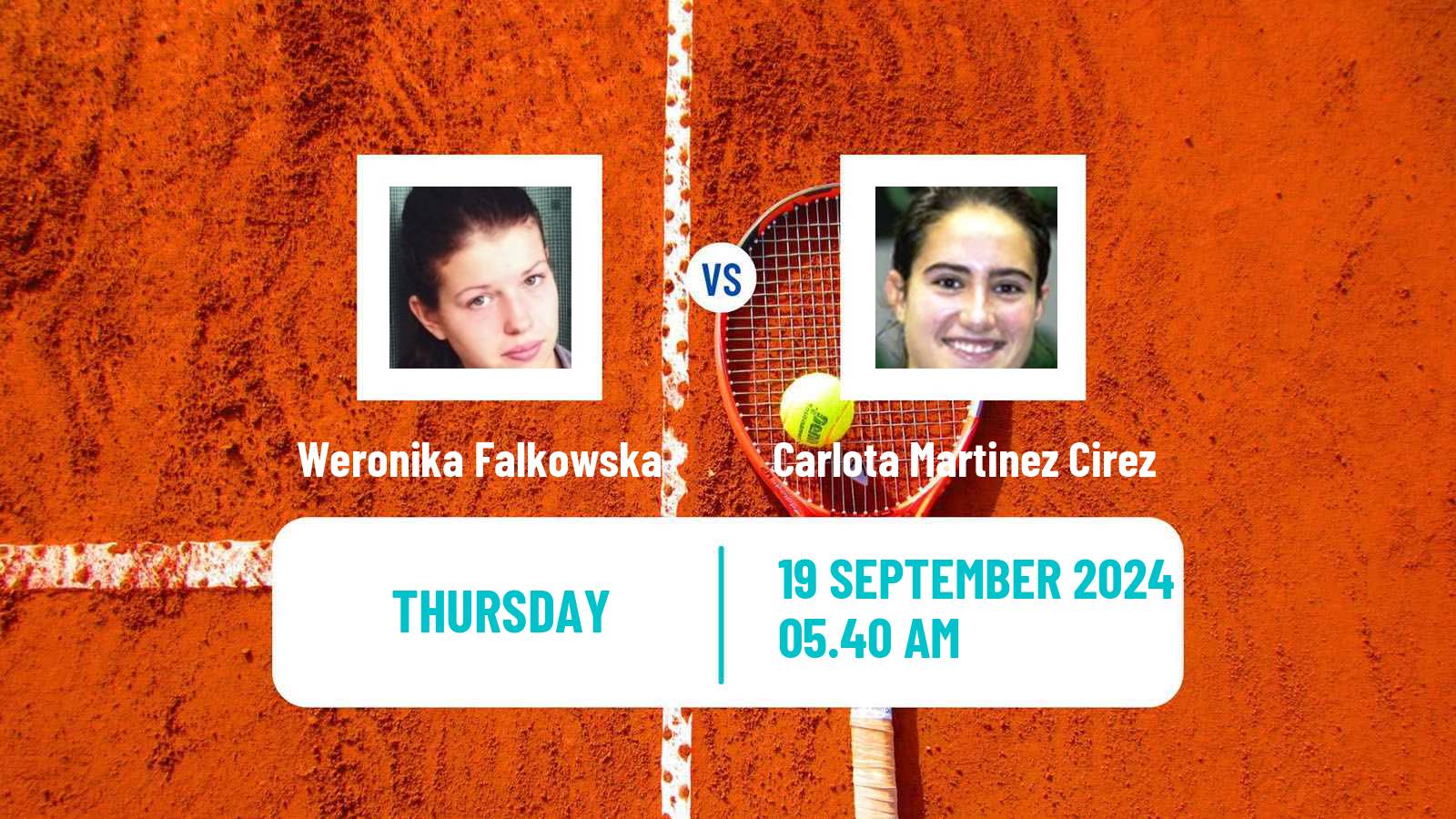 Tennis ITF W35 Santa Margherita Di Pula 7 Women Weronika Falkowska - Carlota Martinez Cirez