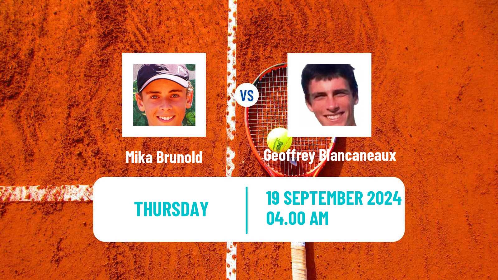 Tennis Bad Waltersdorf Challenger Men Mika Brunold - Geoffrey Blancaneaux