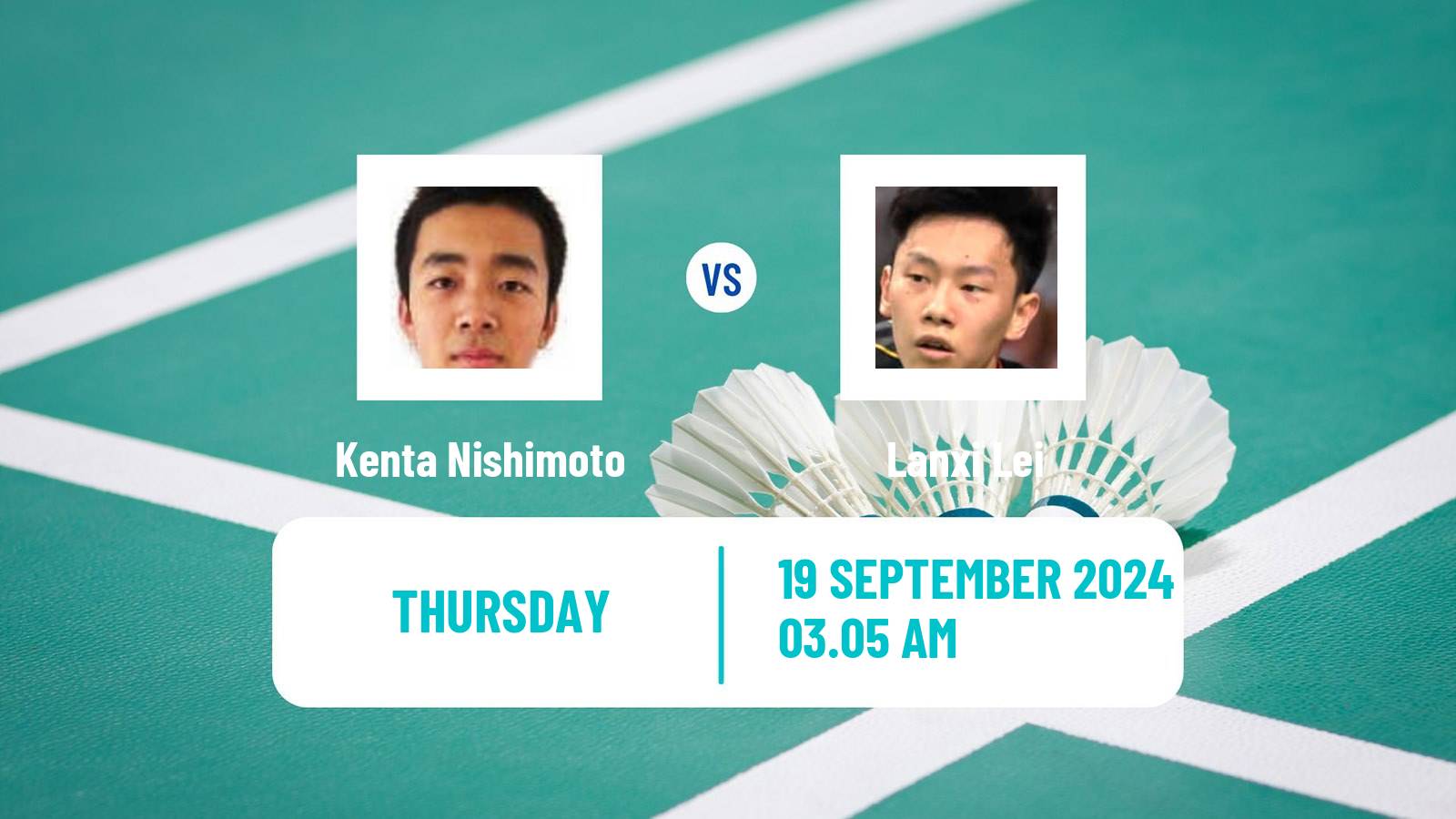 Badminton BWF World Tour Victor China Open Men Kenta Nishimoto - Lanxi Lei