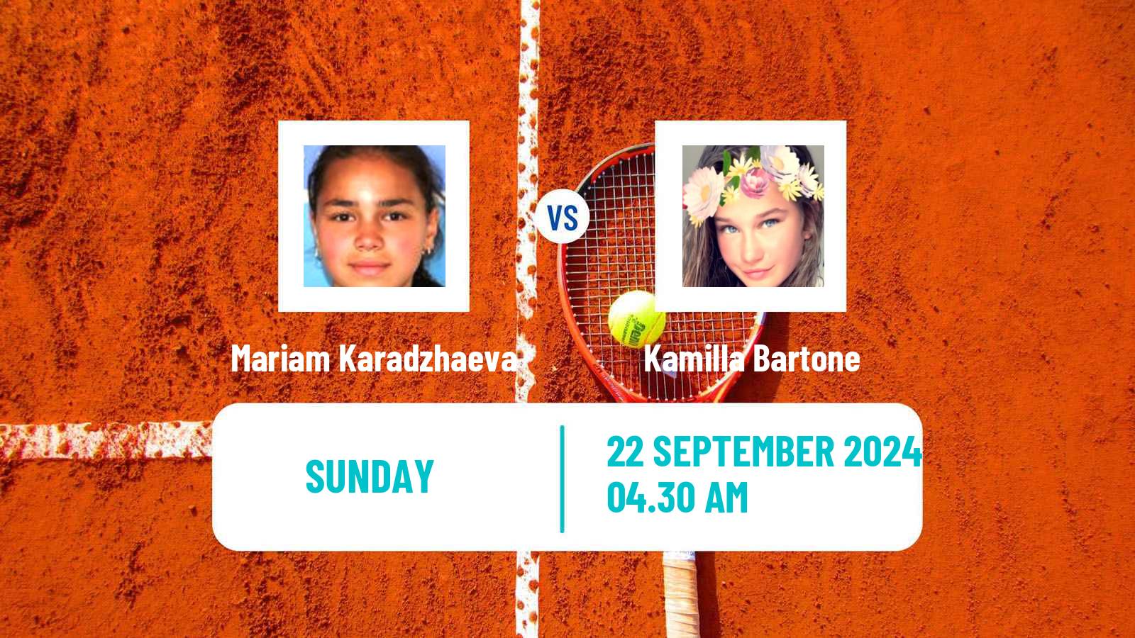 Tennis ITF W15 Kursumlijska Banja 19 Women 2024 Mariam Karadzhaeva - Kamilla Bartone