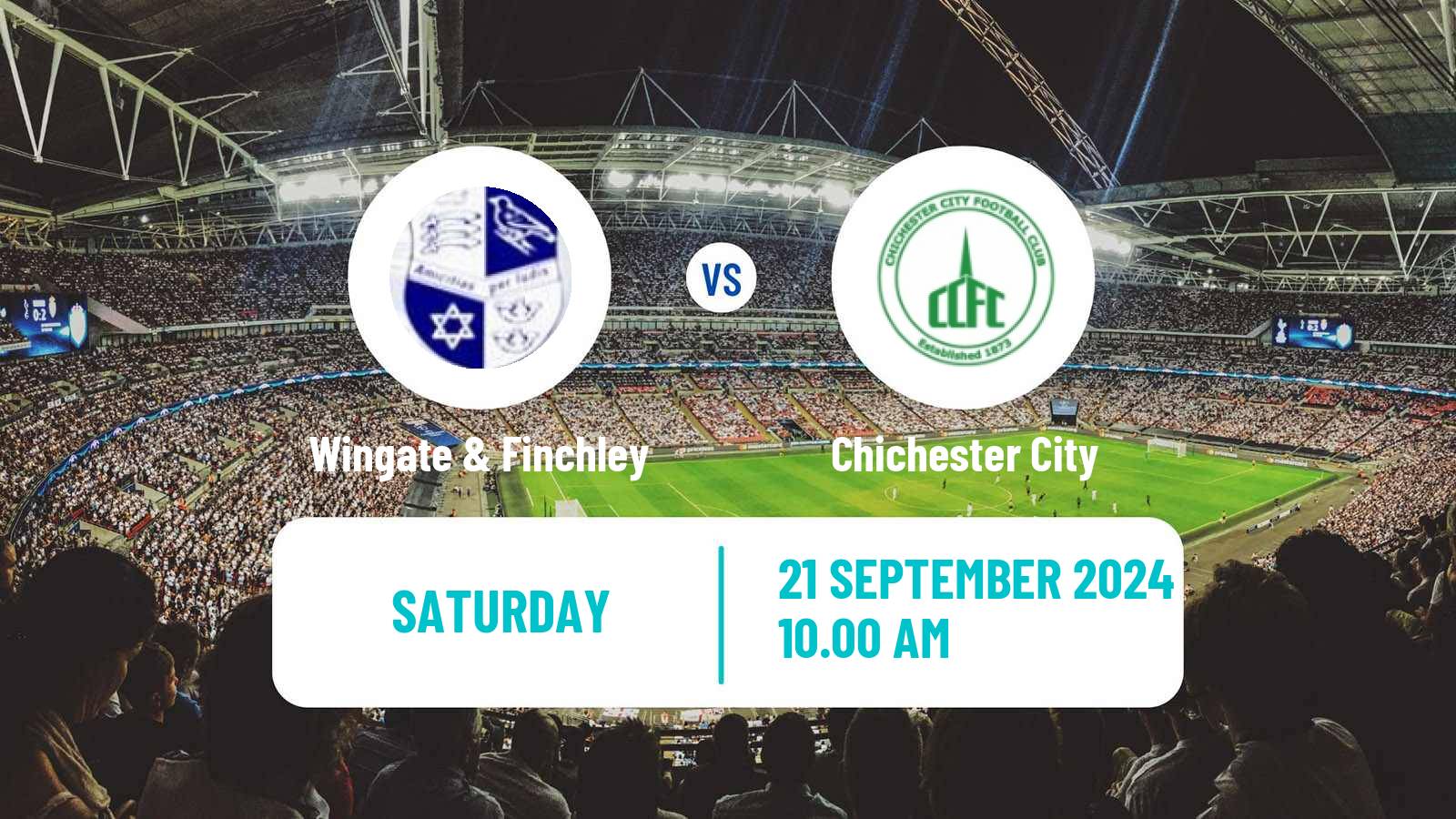 Soccer English Isthmian League Premier Division Wingate & Finchley - Chichester City