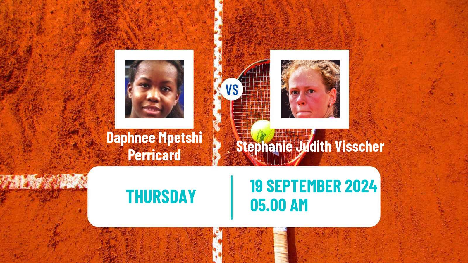 Tennis ITF W15 Nogent Sur Marne Women Daphnee Mpetshi Perricard - Stephanie Judith Visscher