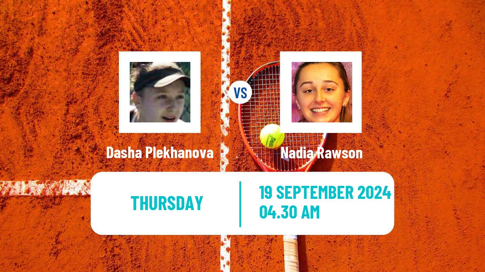 Tennis ITF W15 Monastir 36 Women Dasha Plekhanova - Nadia Rawson