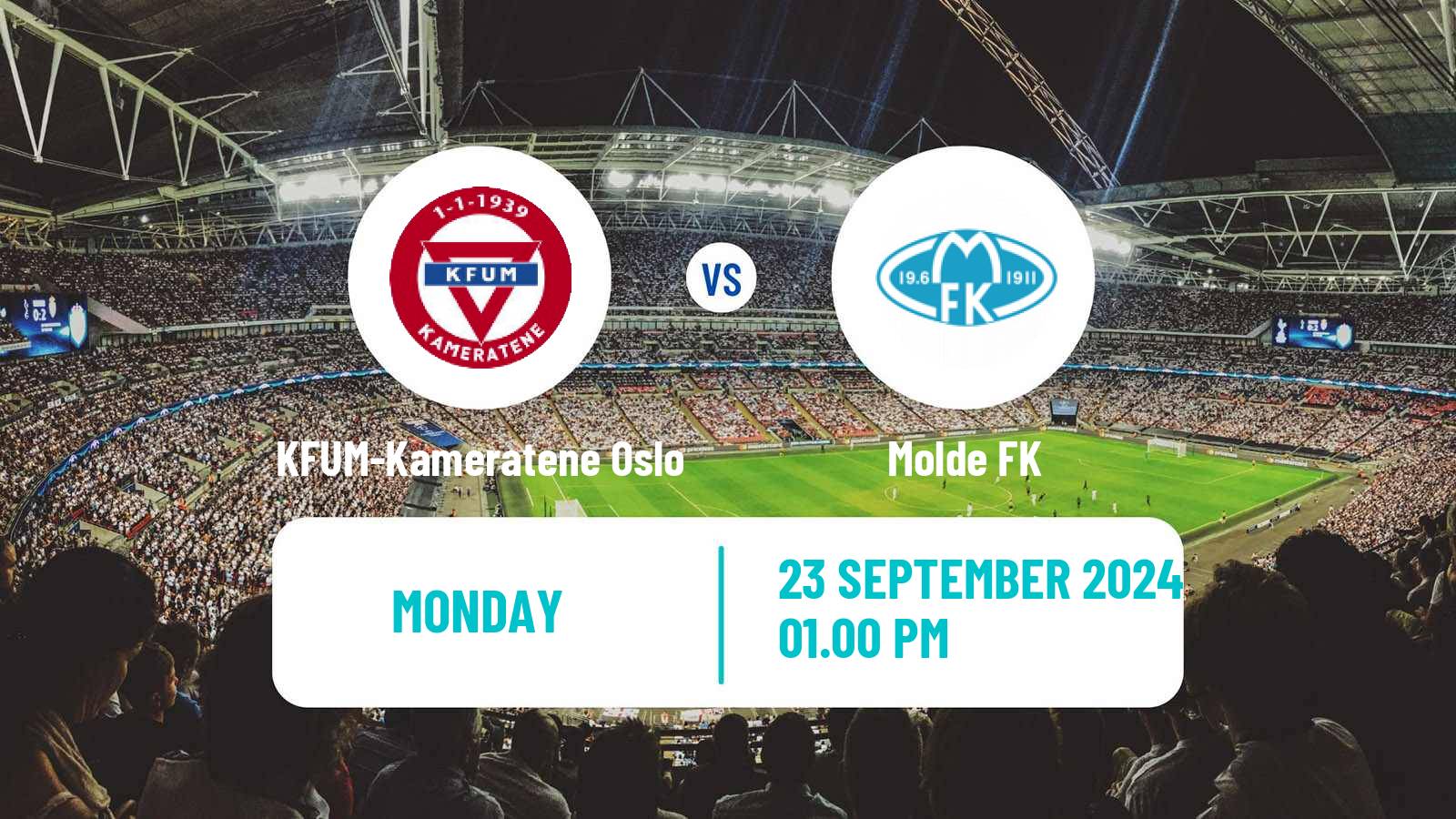 Soccer Norwegian Eliteserien KFUM-Kameratene Oslo - Molde