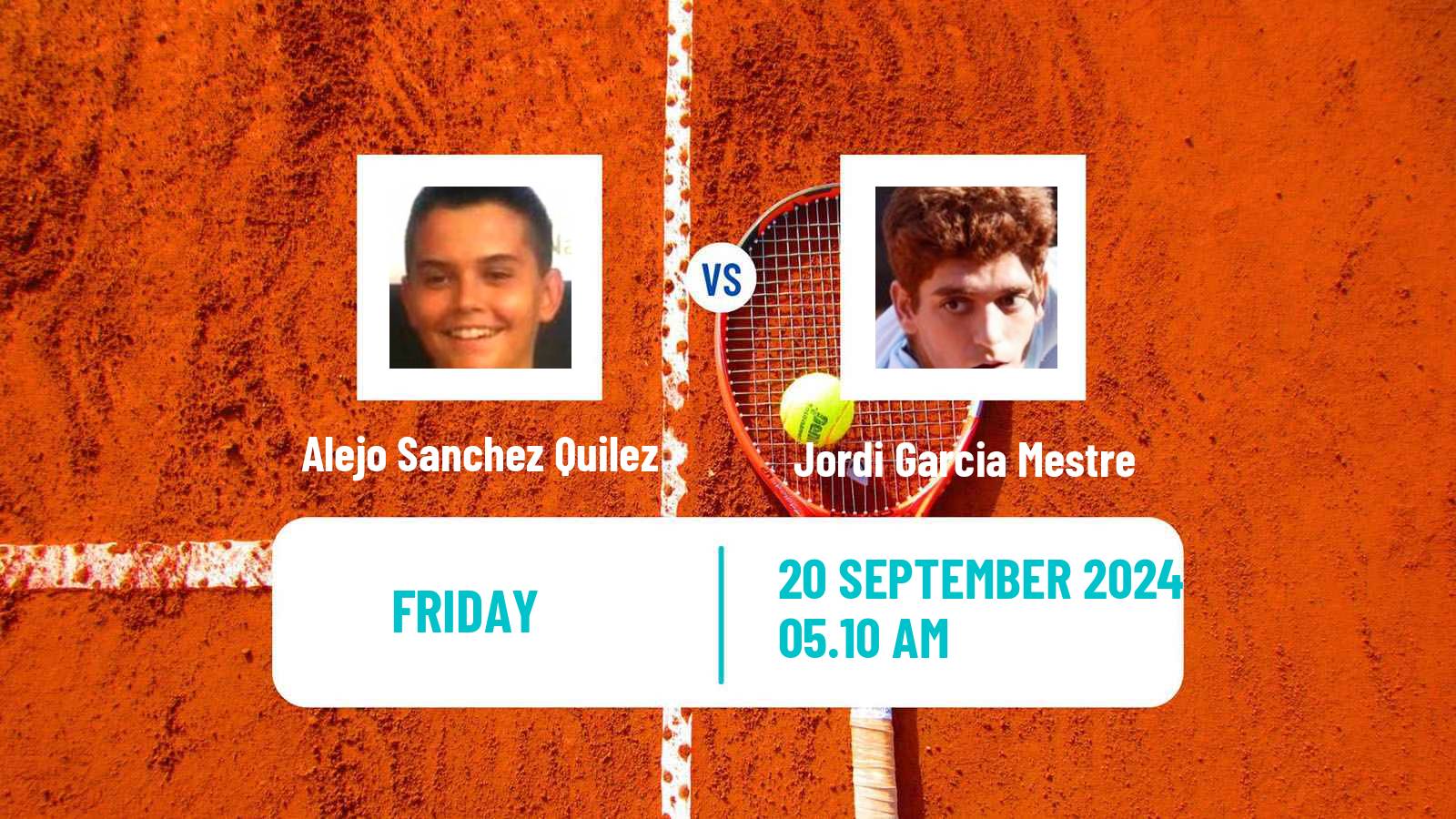 Tennis ITF M15 Melilla Men Alejo Sanchez Quilez - Jordi Garcia Mestre