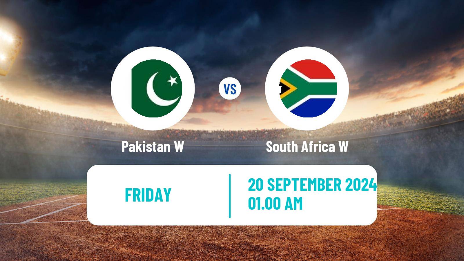 Cricket Twenty20 International Women Pakistan W - South Africa W