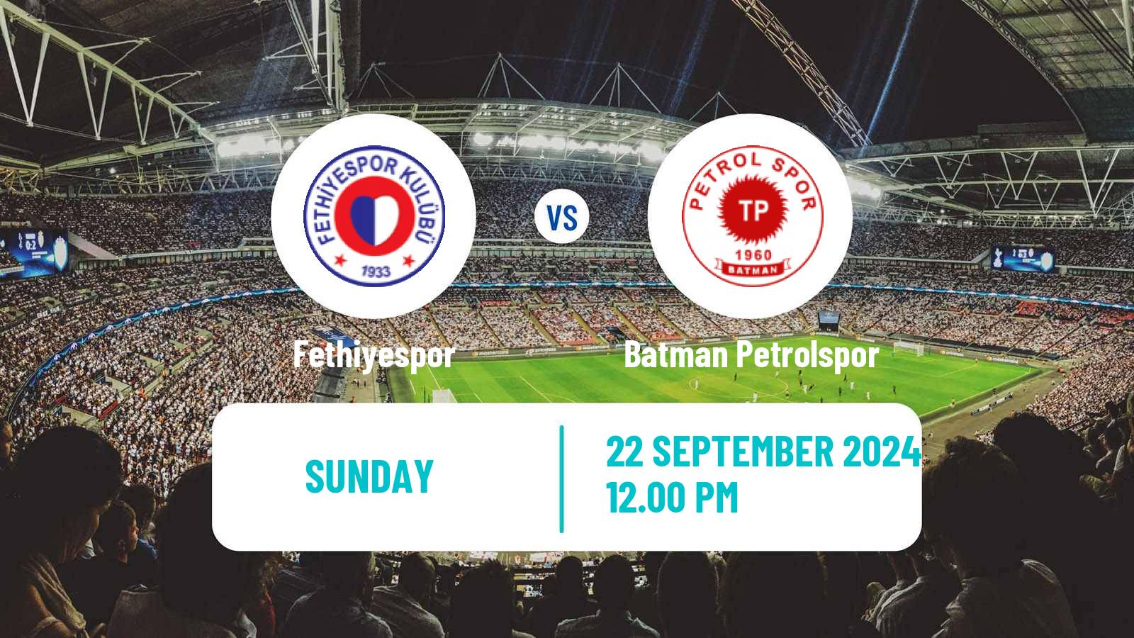 Soccer Turkish Second League White Group Fethiyespor - Batman Petrolspor