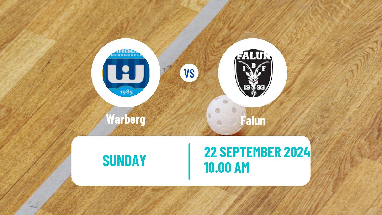 Floorball Swedish Superligan Floorball Women Warberg - Falun