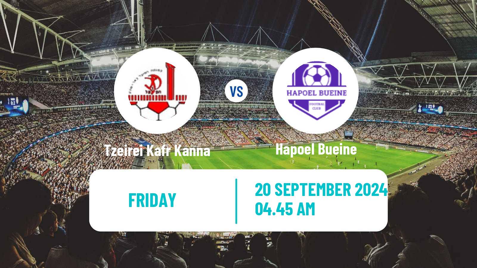 Soccer Israeli Liga Alef North Tzeirei Kafr Kanna - Hapoel Bueine