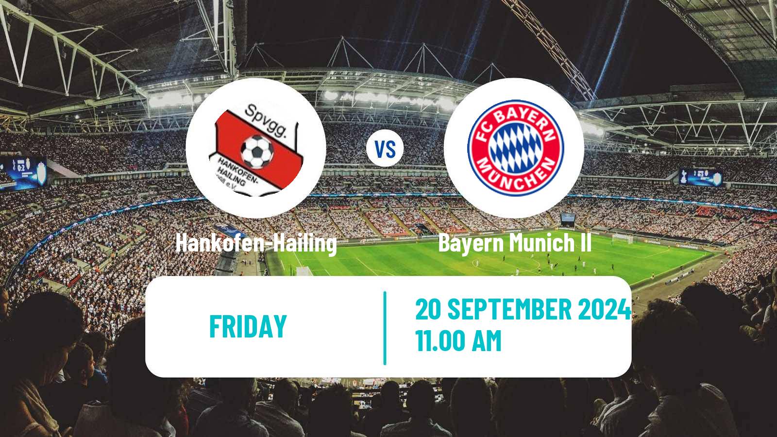 Soccer German Regionalliga Bayern Hankofen-Hailing - Bayern Munich II