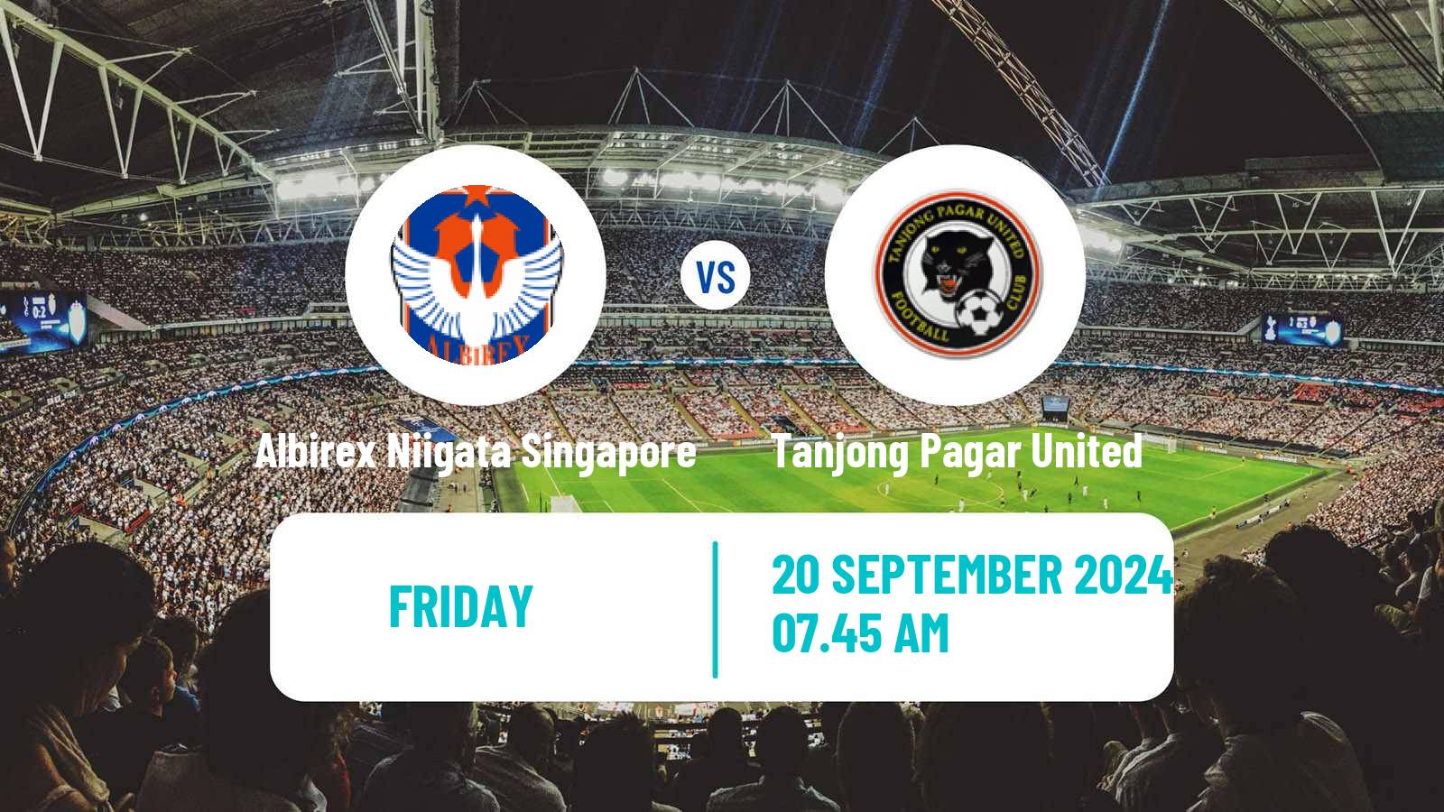 Soccer Singapore Premier League Albirex Niigata Singapore - Tanjong Pagar United