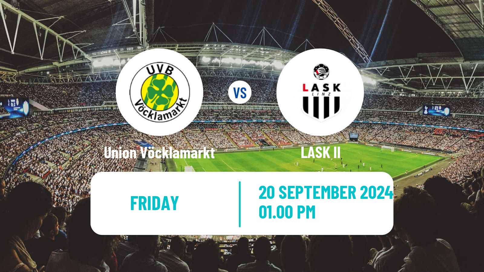 Soccer Austrian Regionalliga Central Union Vöcklamarkt - LASK II