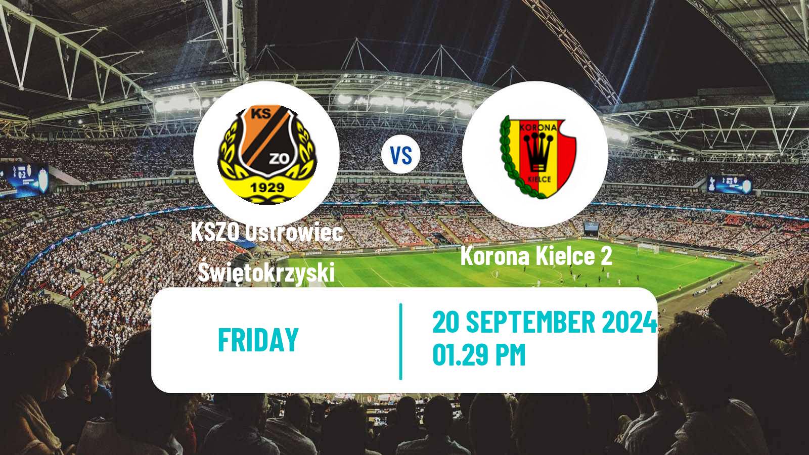 Soccer Polish Division 3 - Group IV KSZO Ostrowiec Świętokrzyski - Korona Kielce 2