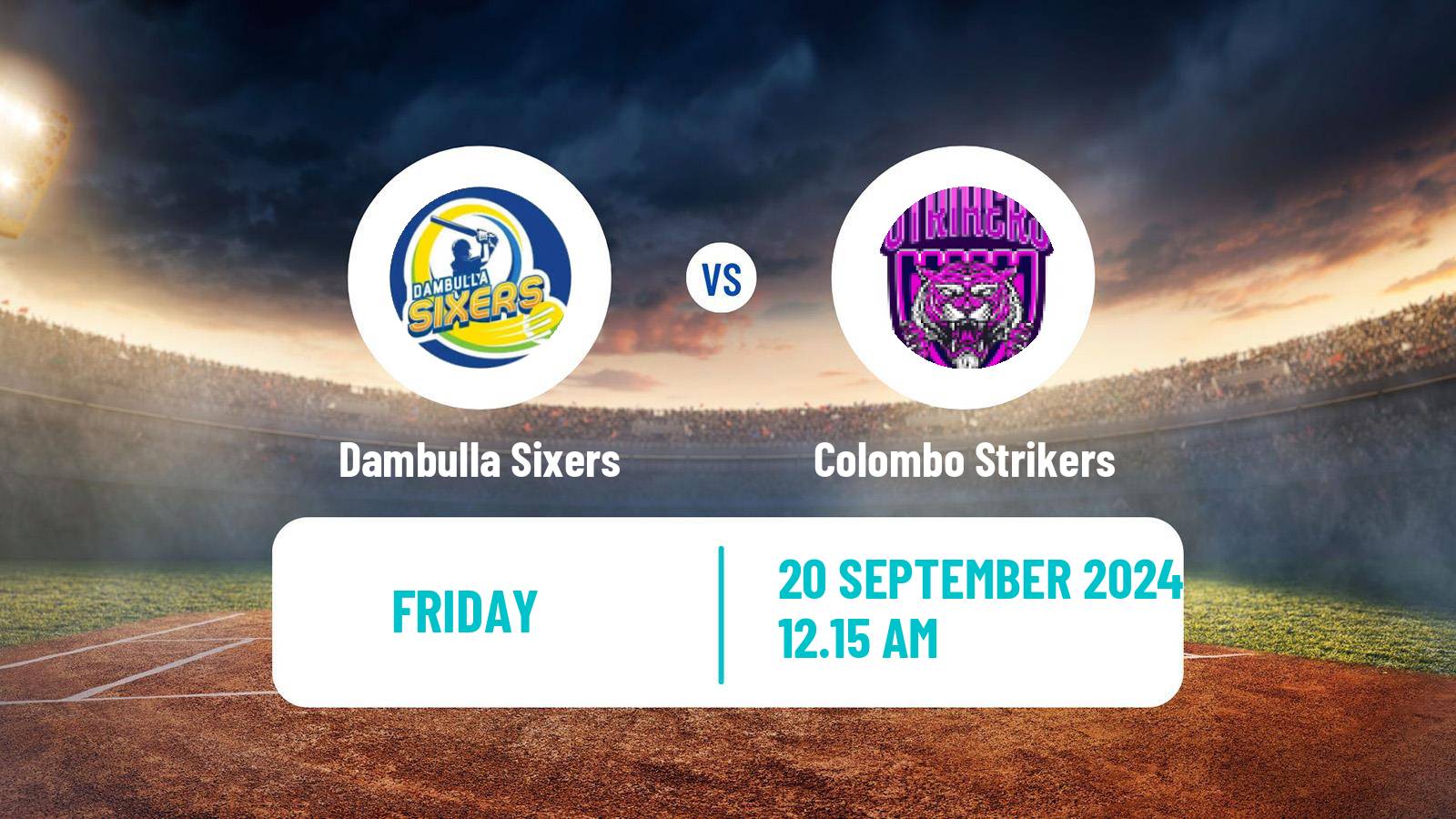 Cricket Sri Lanka NSL One Day Tournament Dambulla Sixers - Colombo Strikers