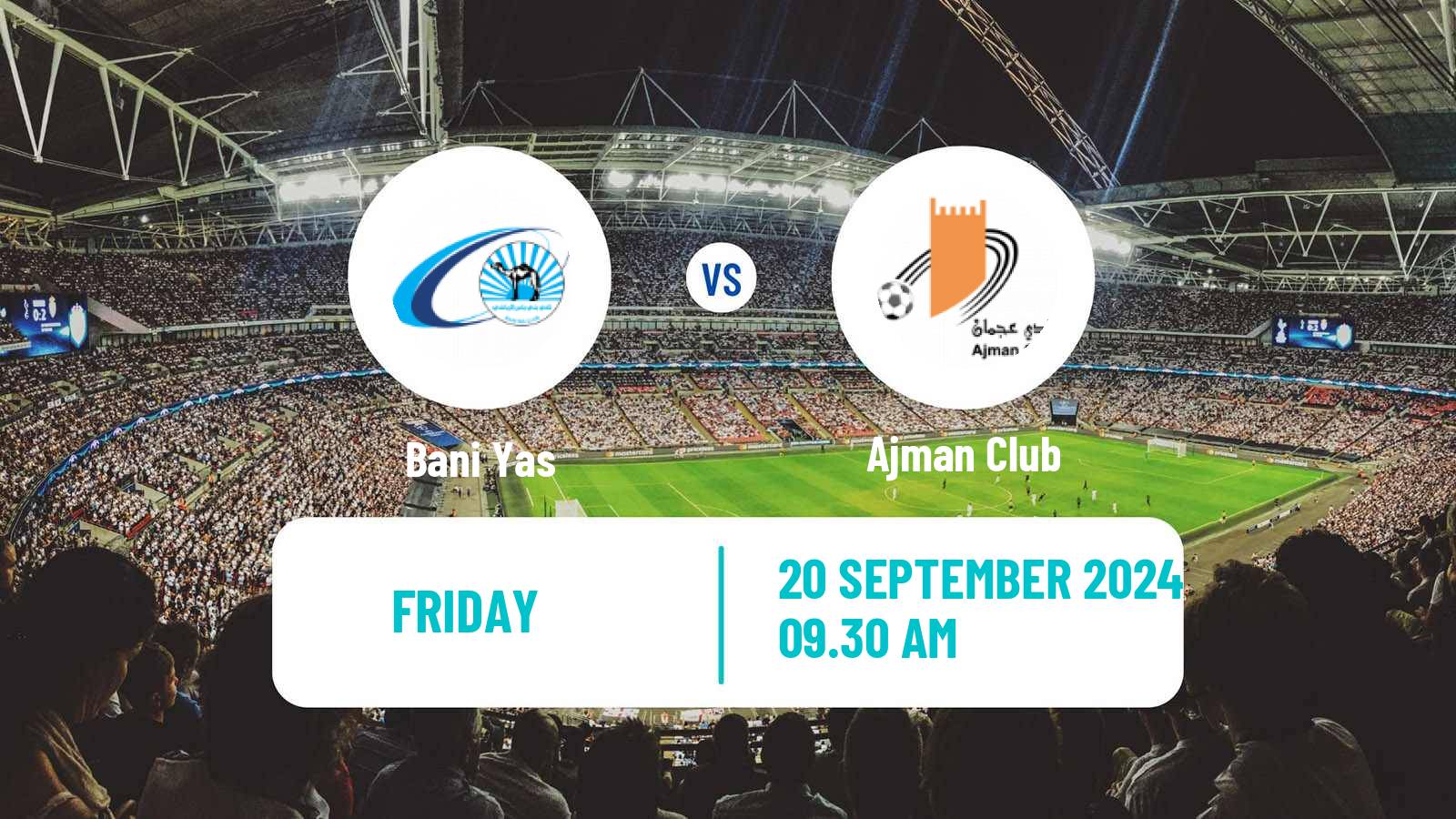 Soccer UAE Football League Bani Yas - Ajman Club