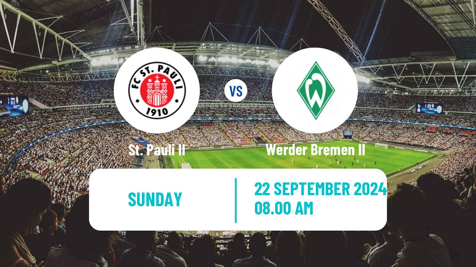 Soccer German Regionalliga North St. Pauli II - Werder Bremen II