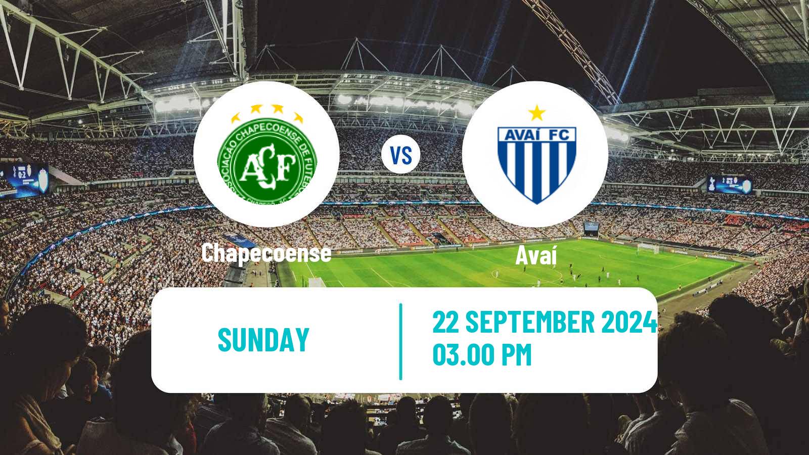 Soccer Brazilian Serie B Chapecoense - Avaí