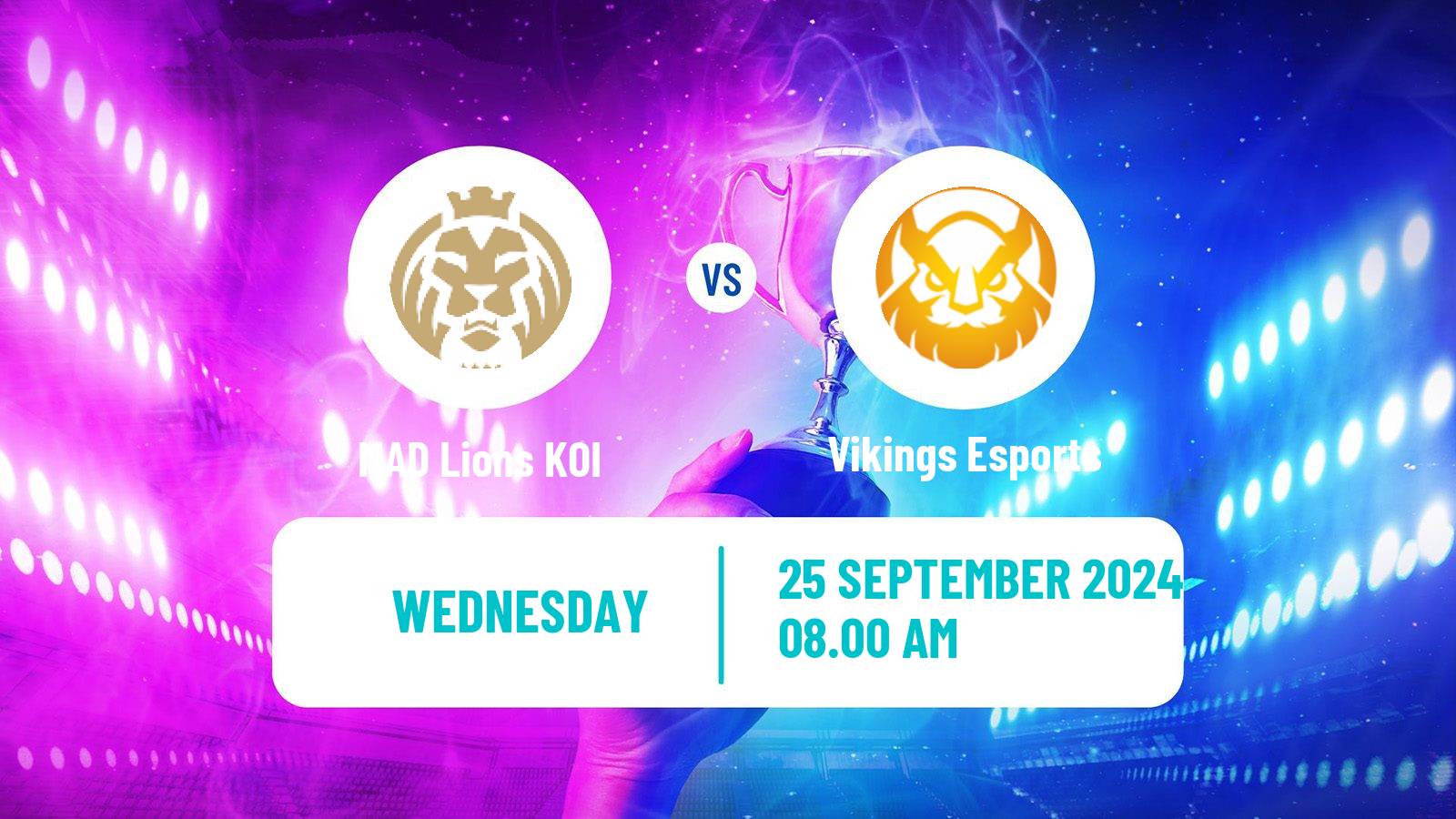 Esports League Of Legends World Championship MAD Lions KOI - Vikings Esports